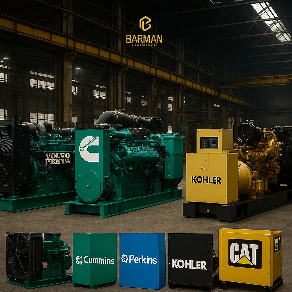 برندهای دیزل ژنراتور بهترین برند دیزل ژنراتور، برند ولوو پنتا (Volvo Penta)، برند کامینز (Cummins)، برند پرکینز (Perkins)، برند کوهلر (Kohler)، برند کاترپیلار، مقایسه دیزل ژنراتور، انتخاب برند ژنراتور، برندهای ژنراتور در ایران